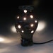 stoneware lamp soda fired green blue brown black light