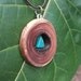 Wood necklace - Chrysoprase & wood - handmade in Australia by NaturesArtMelbourne- unique gift