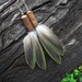 Feather Earrings / Parrot feathers & fig tree - unique and eco friendly
