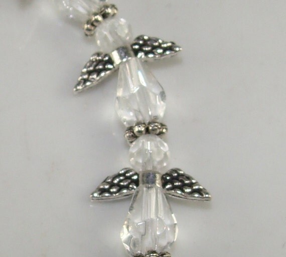 Angel Wing Bead String 13 Mini Angels Complete on Strand