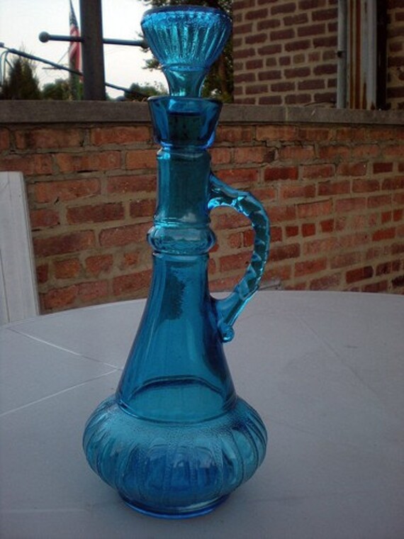 Items similar to CLEARING OUT SALE....1973 Sapphire Blue Liquor Bottle ...