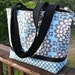 Reserved for Jeannie - LARGE TOTE - DIAPER Bag - Wallflower in Sky