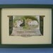 Art Nouveau Easter Bunnies 1910 Postcard Framed