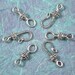 RESERVE For primalpainter - 6 Bali Style Hook & Eye Clasps in Antiqued Silver (P123 -6)