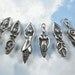6 Asst Goddess Amulet Pendants Silver Charms (PA)