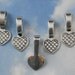 50 Medium Heart Silver Bails - Glue on Tiles, Cabochons, Mixed Media (P389)