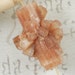 Aragonite Cross Bead 41mm Coppery Peach Polygonal Twinned Starburst Cluster Crystal Center Drilled Pendant (D2150)