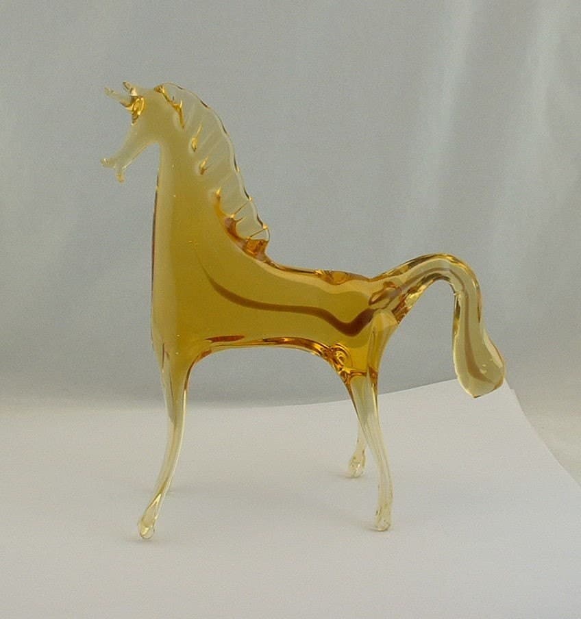 Vintage MURANO Art Glass HORSE Sculpture circa 1960s