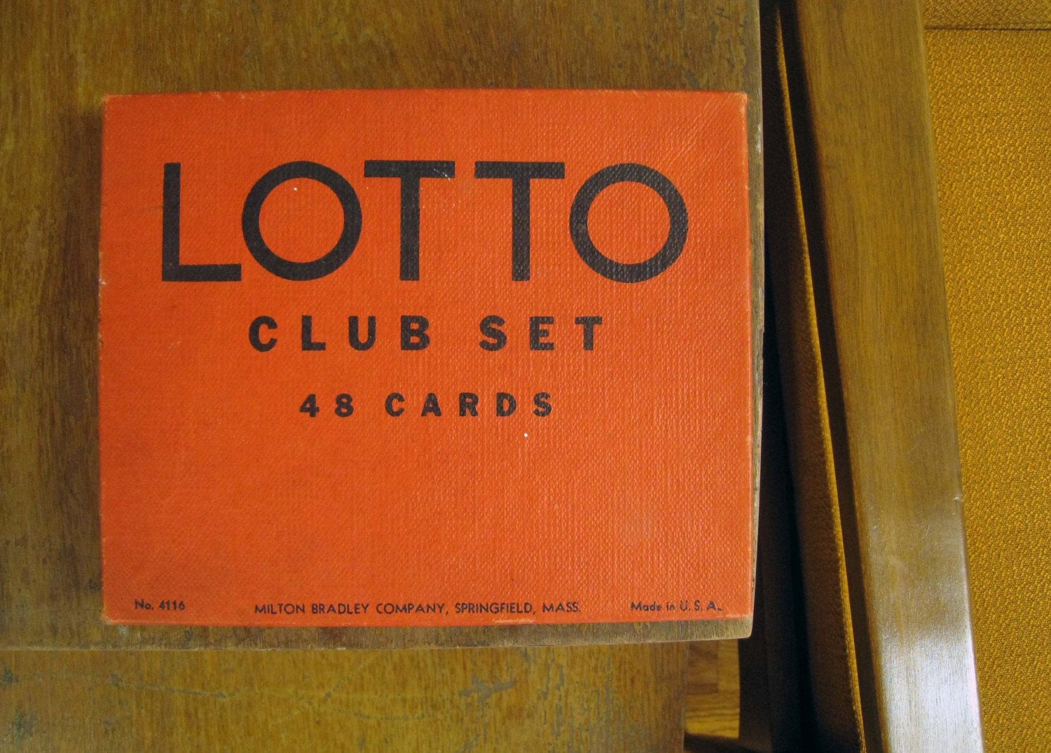 Vintage Milton Bradley Lotto Club Set Card Game 1940's 48
