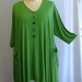 Coco and Juan Lagenlook Plus Size Top Key Lime Green Knit Trapeze Tunic Size 1 (fits 1X/2X) Bust 51 inches