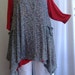 Coco and Juan Plus Size Top Lagenlook Layering Tunic Tank Top Gray & White Heather Knit Size 1 Fits 1X,2X Bust to 52 inches