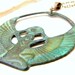 Egyptian goddess isis necklace with verdigris teal grunge pendant Free shipping worldwide