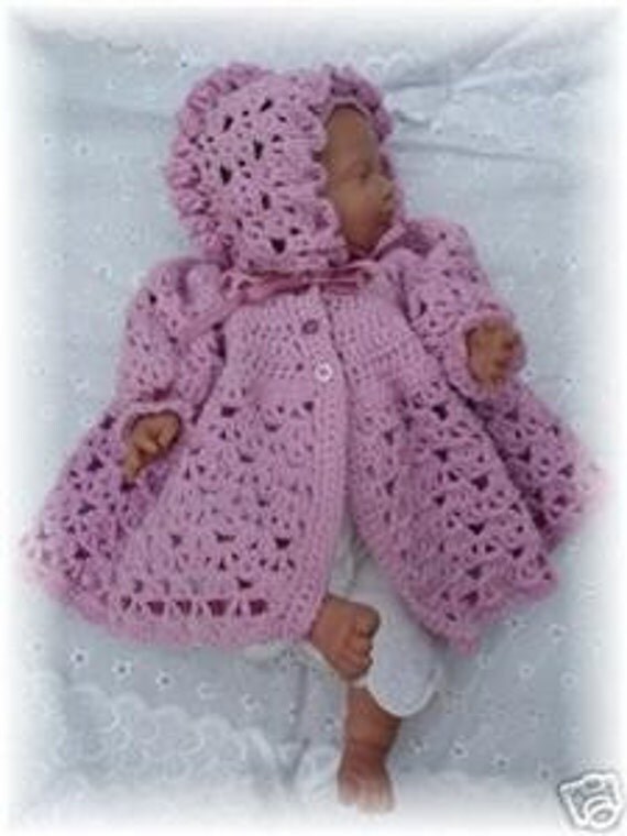 Baby Newborn Crochet Pattern Jacket and Emily