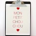 SALE- Mon Petit Chou Chou Print in Red