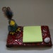 Blue Bird on Red Base Card / Post-it Note Holder 1009 - ***ON SALE****Custom Pieces Available Upon Request
