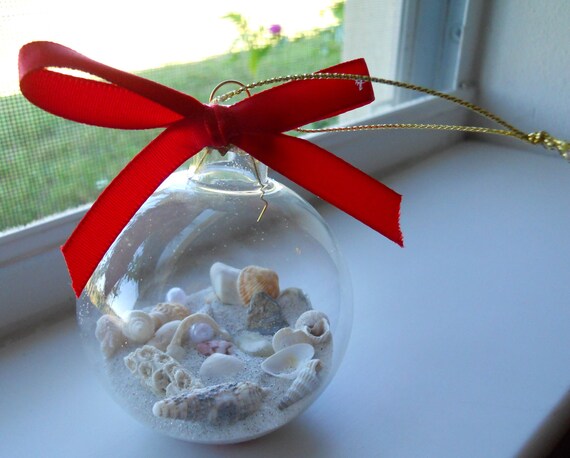 items similar to glass christmas beach ornament seashell items similar to glass christmas beach ornament seashell