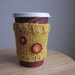 Sunflower Yellow with Flowers Coffee Cup Cozy