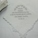 Wedding gift for Mother or Father of the Bride or Groom, custom made to order handkerchief, machine embroidered, embellished