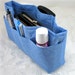 Purse Organizer Insert Enclosed Bottom-READY TO SHIP - Blue Swirl - Medium -