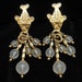 Vintage Fish Dangling Crystals Earrings 1980s