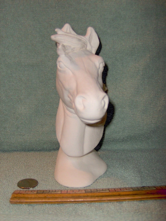 ceramic horse head bust