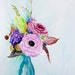 Original Floral Watercolor Illustration by J Beaudet On Sale