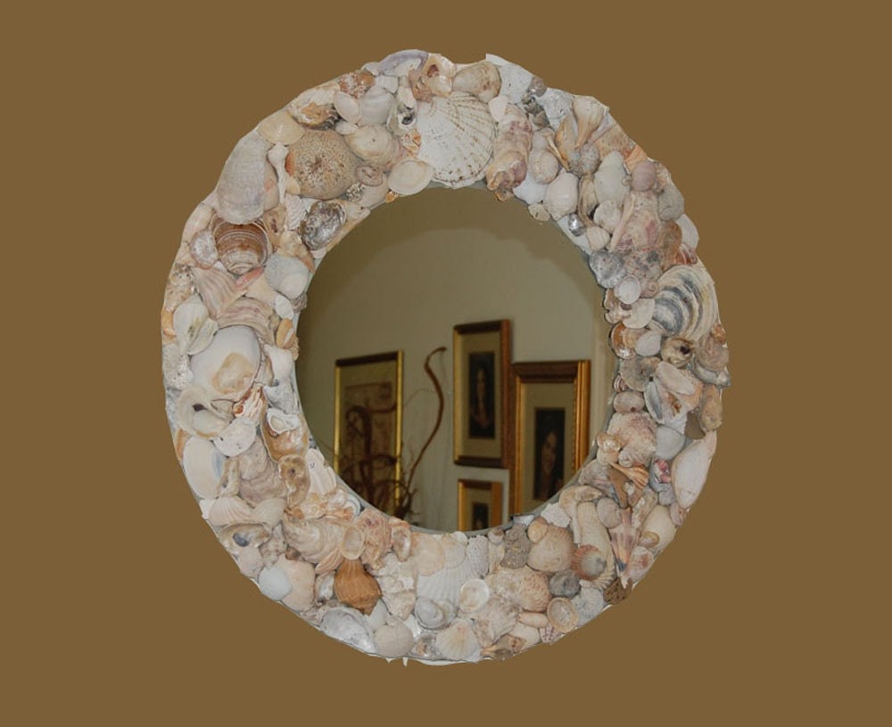 A Day on Dauphin Island Oyster Shell Mirror