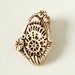 handmade faux ivory carved pendant or focal bead-- Underwater 4