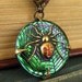 Black Widow Bite - Spider green glass necklace - Bountiful Winepress