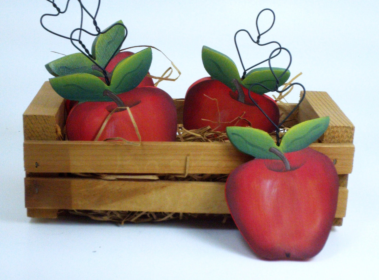 Hand Painted Apple/ Handmade Wooden Apple / By Treasures To