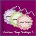 100 Custom Tags - 2inch circle with scalloped edges