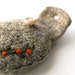Felted Wool Change Purse in Moss Green