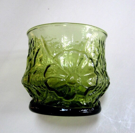 vintage drinking glasses green