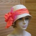 Amelia Cloche with Silk Ribbon, womens straw millinery hat