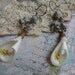 reserved BEACHED earrings vintage assemblage summer travel vacation seashells ooak one of a kind shabby chic