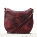Leather Cross Body Bag Eggplant Leather Bag Applique Bag Rustic Fall Leaves Purse Fall Fashion