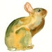 BUNNY by DIMDI Original watercolor painting 8X10inch