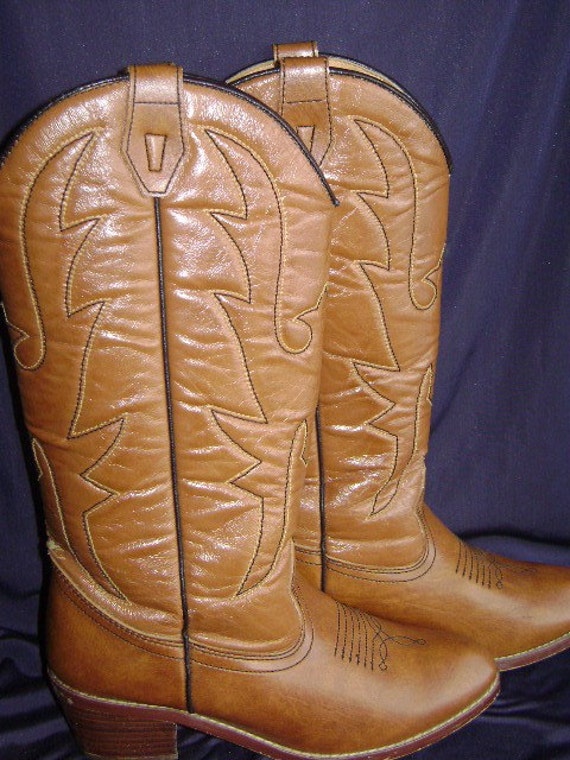 vegan leather cowboy boots