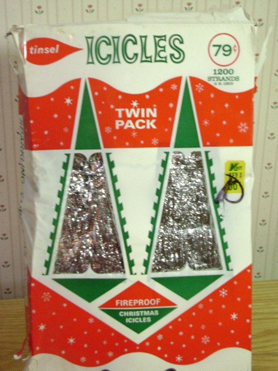 Tinsel Icicles Unopened box Heavyweight Christmas Icicles