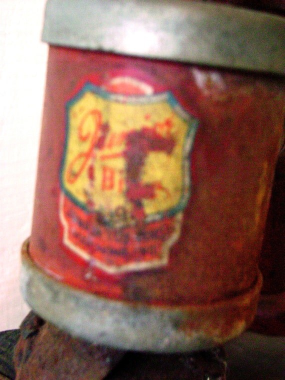 Tricycle Red Rusty Metal Junior Toy Co 1930 40s Vintage Metal