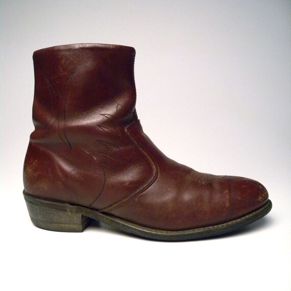 oxblood leather ankle boots