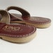 shoes 7 / burgundy red sandals / nautical sandals / thong