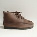 shoes 6 / rugged leather ankle boots / 80s 1980s brown leather camping boots / lace up ankle boots / boots 6 / vintage shoes