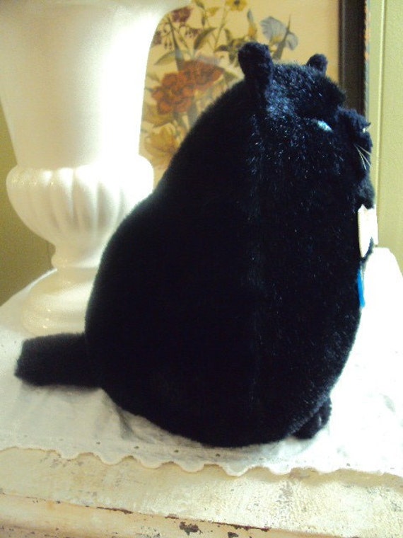 stuffed animal black cat