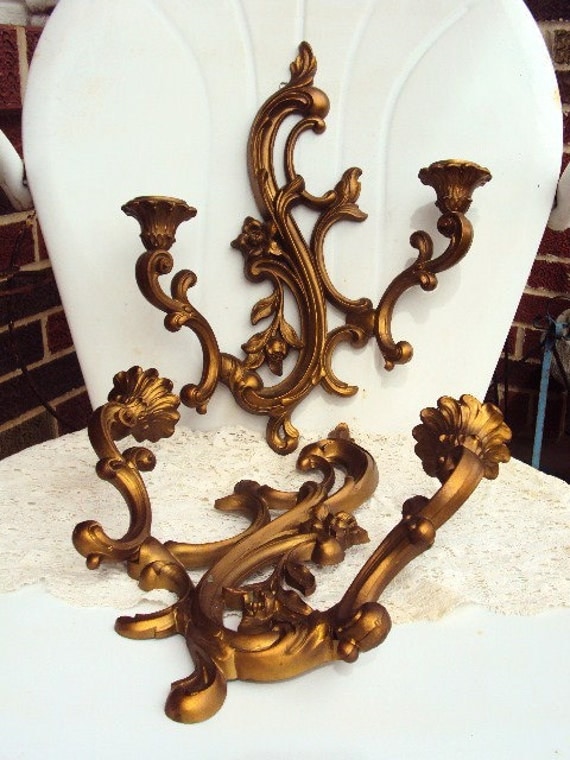 RESERVED...Vintage Wall Sconce Candelabra Candle Holders