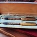 Vintage Arpege Chanel 5 Perfume Writting Pens with Case 14 Kt. Gold