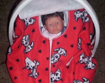 Dalmations Fleece Baby Car Seat Cover