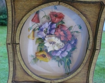 3 D POP UP Art Flower Picture Vintage Crafts