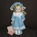 Bisque Doll JULIE KINGSTATE Pouty Girl Doll 10" and Stand