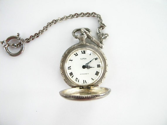 Pocket Watch Antique Vintage Sutton Swiss Made Hunters